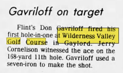 Black Forest At Wilderness Valley (Wilderness Valley Golf Course) - Jul 21 1979 Article